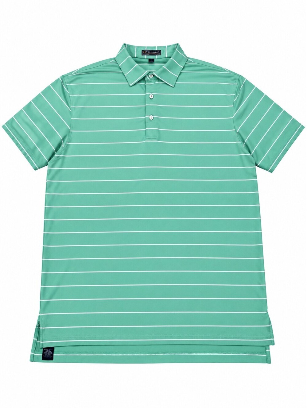 Peter Millar Summer Comfort Green Striped Castle Hills Golf Polo Men’s Large